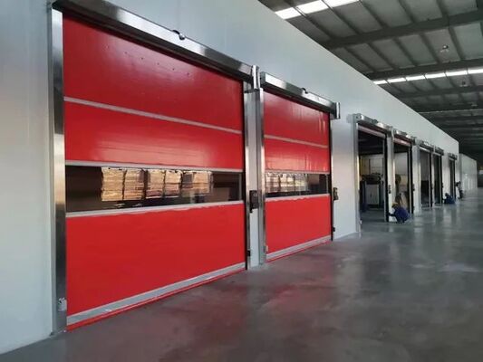 satın al 0.8-1.2m/s Açılma Hızına Sahip PVC Yüksek Hızlı Spiral Kapı, 1000-1500 Kez/Gün Yüksek Frekans ve Galvanizli Çelik Çerçeve online manufacture