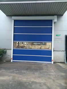 PVC Kumaş Endüstriyel Hızlı Kapı 0.75W Otomatik Yuvarlak Kapılar