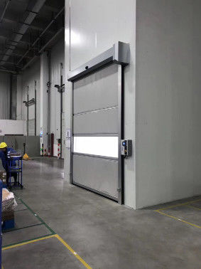 PVC Kumaş Hızlı Yuvarlanma Garaj Kapıları Otomatik Rol Kapak Kapıları 0.8 - 1.2m/s hız