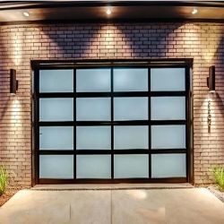 Modern Otomatik Alüminyum Açık Panel Çelik Çift Kat Garaj Kapısı