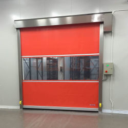 İzole edilmiş PVC Yüksek Hızlı Kapı Hızı Kapama 0.6-0.8m/s Üstün Isıtma PVC Kırmızı
